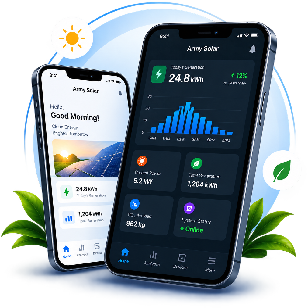 Solar App 3D Mockup